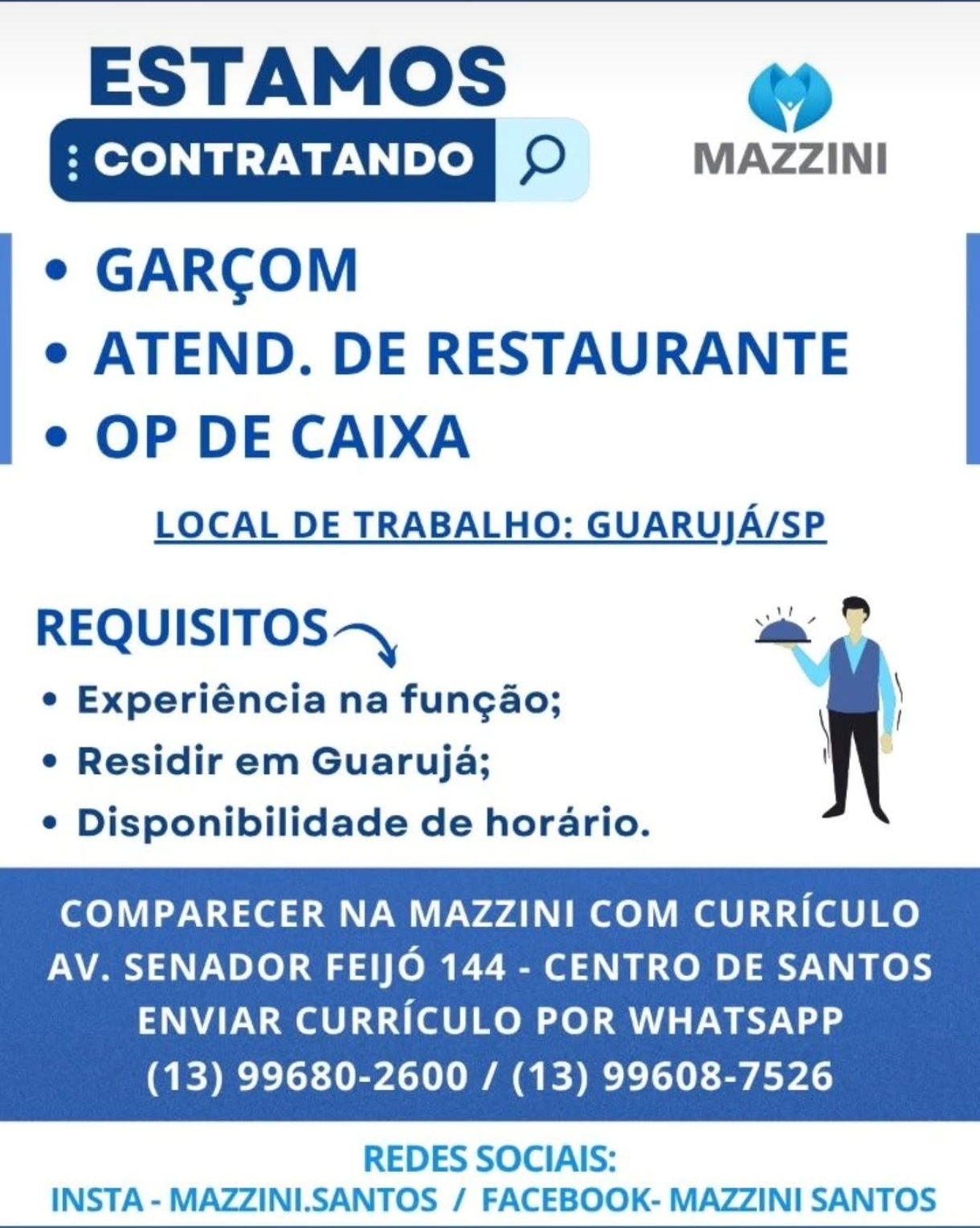 Vagas 22/04/2026 Baixada Santista