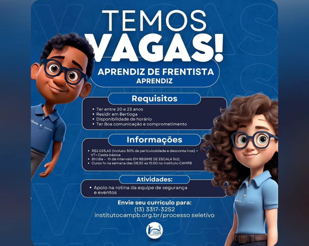 Vagas 22/04/2026 Baixada Santista