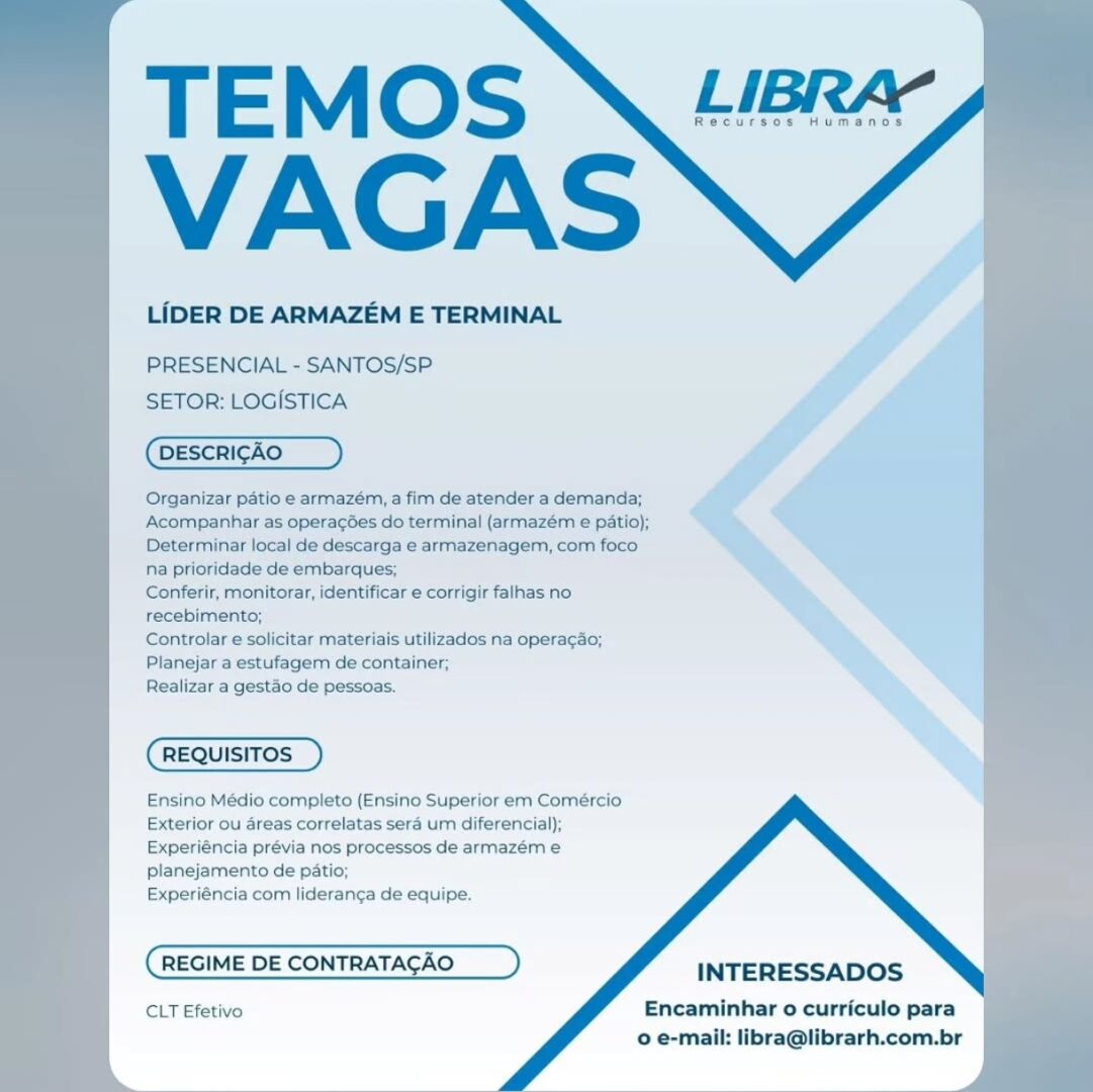 Vagas 22/04/2026 Baixada Santista