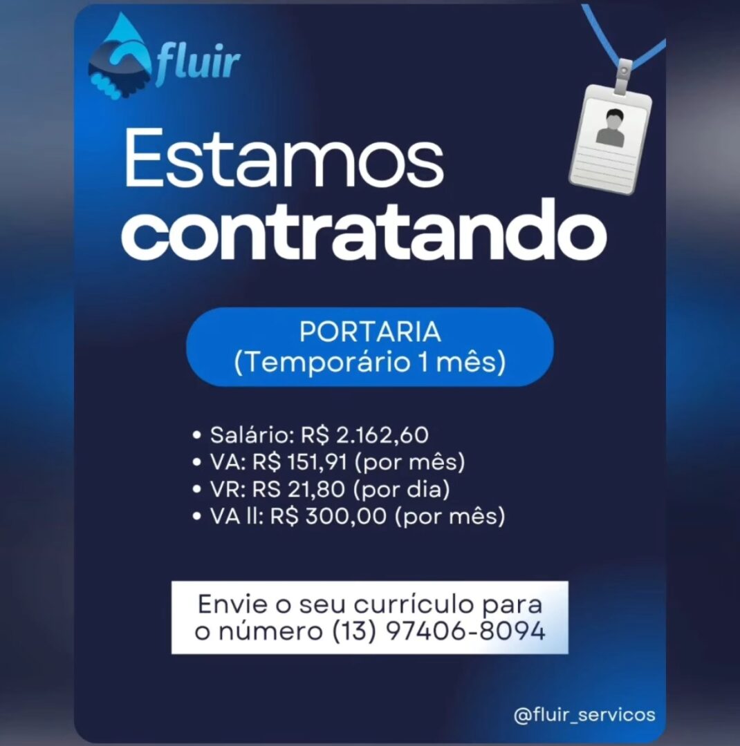 Vagas 22/04/2026 Baixada Santista