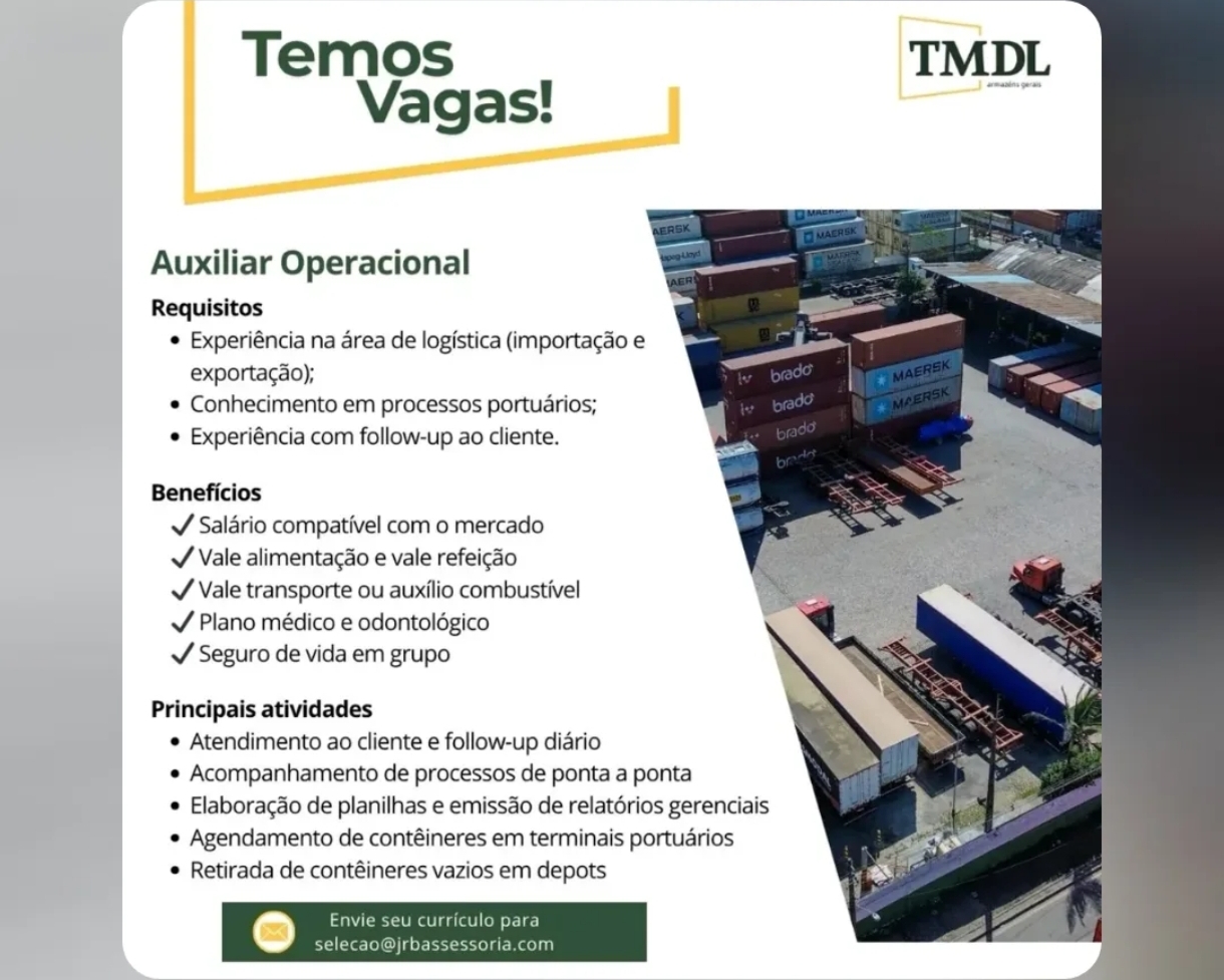 Vagas 22/04/2026 Baixada Santista