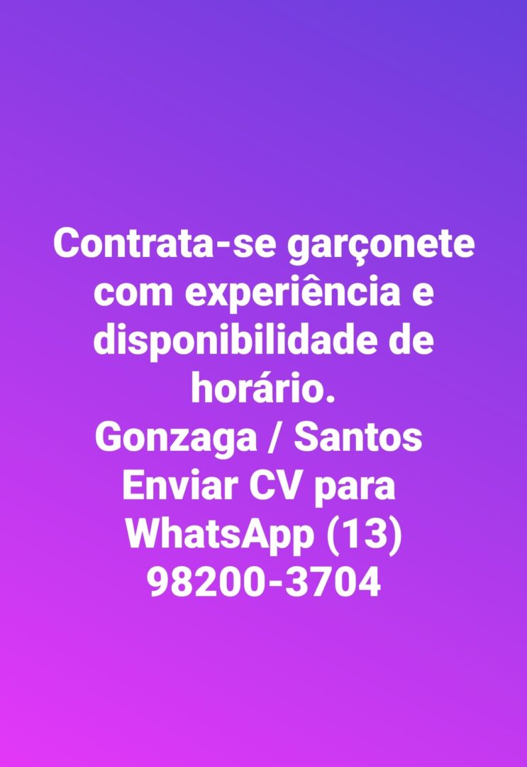 Vagas 23/04/2026 Baixada Santista