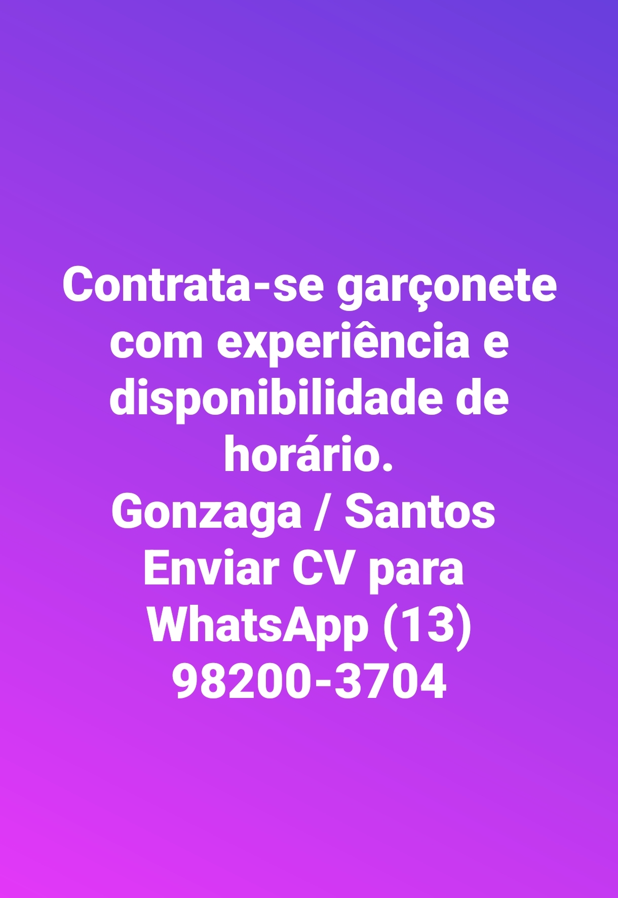 Vagas 23/04/2026 Baixada Santista