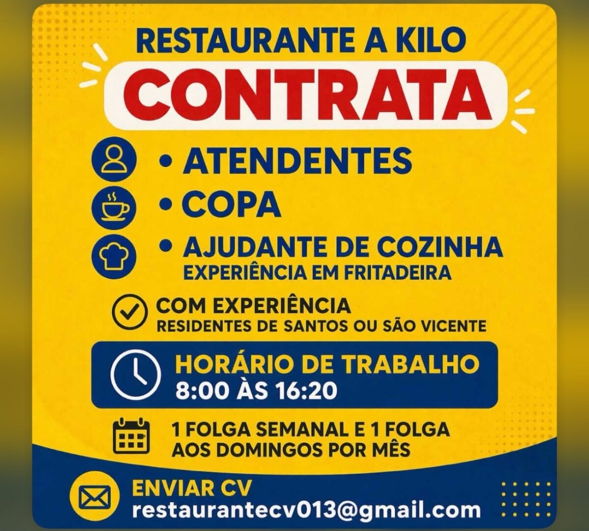 Vagas 23/04/2026 Baixada Santista