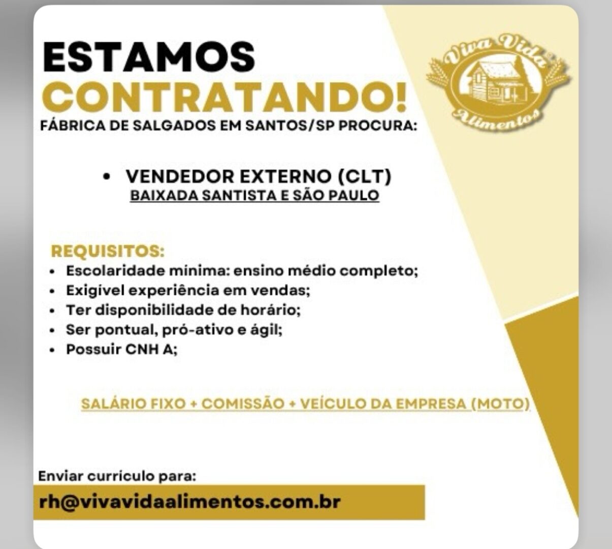 Vagas 23/04/2026 Baixada Santista