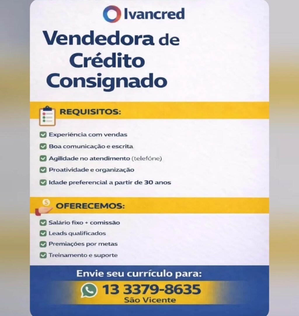 Vagas 23/04/2026 Baixada Santista