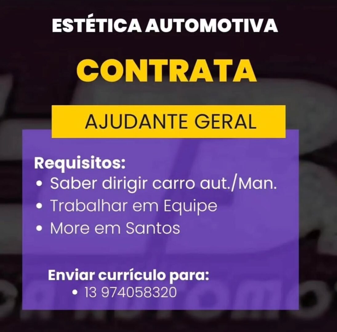 Vagas 24/04/2026 Baixada Santista