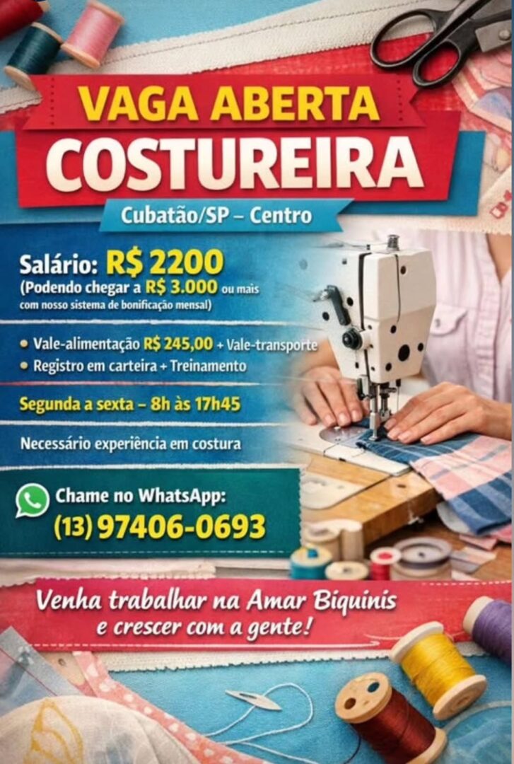 Vagas 24/04/2026 Baixada Santista