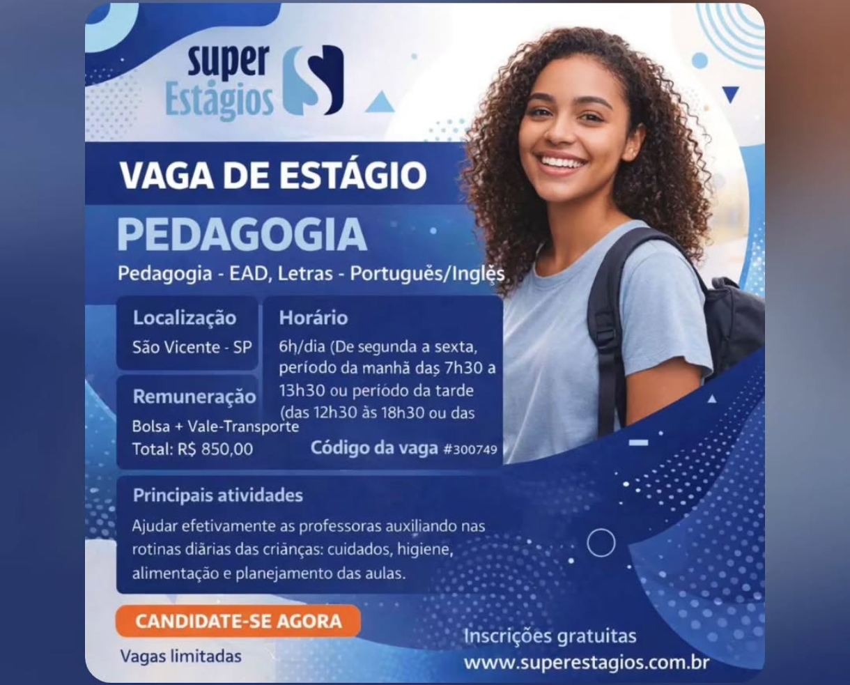 Vagas 24/04/2026 Baixada Santista