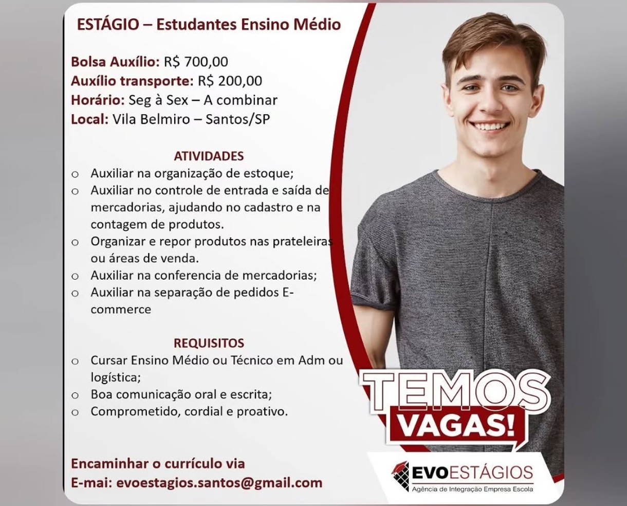 Vagas 24/04/2026 Baixada Santista