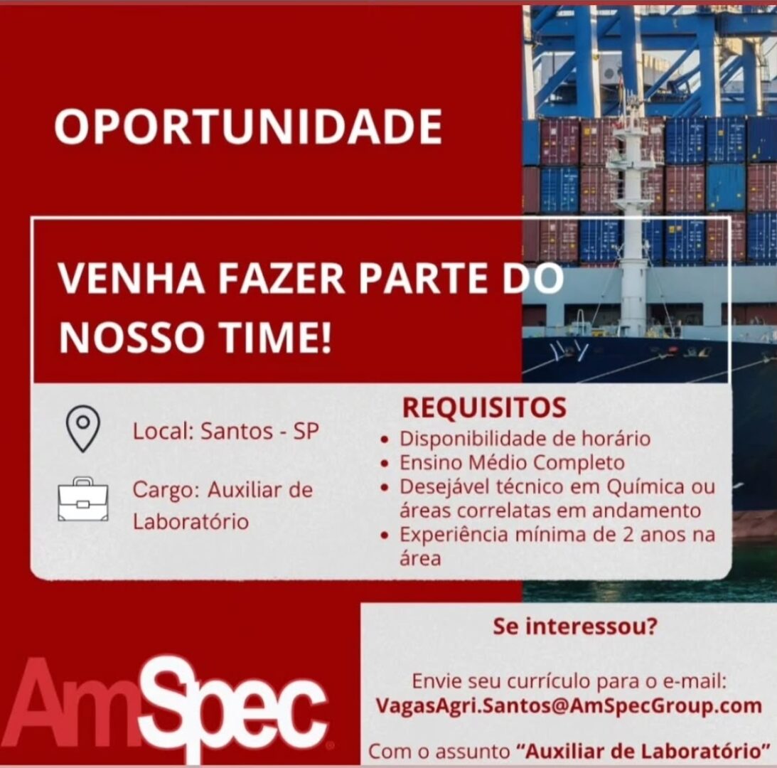 Vagas 24/04/2026 Baixada Santista