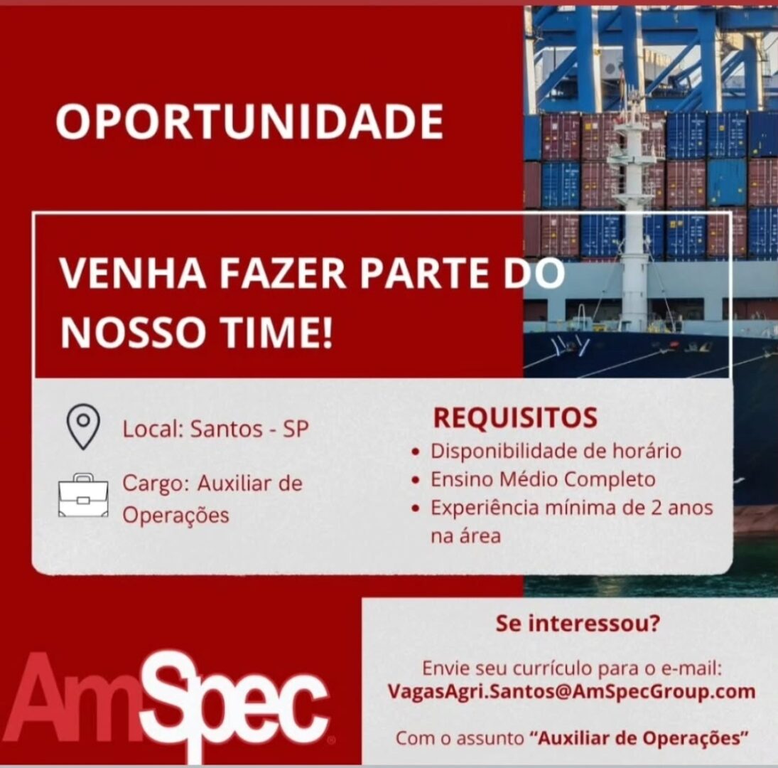 Vagas 24/04/2026 Baixada Santista