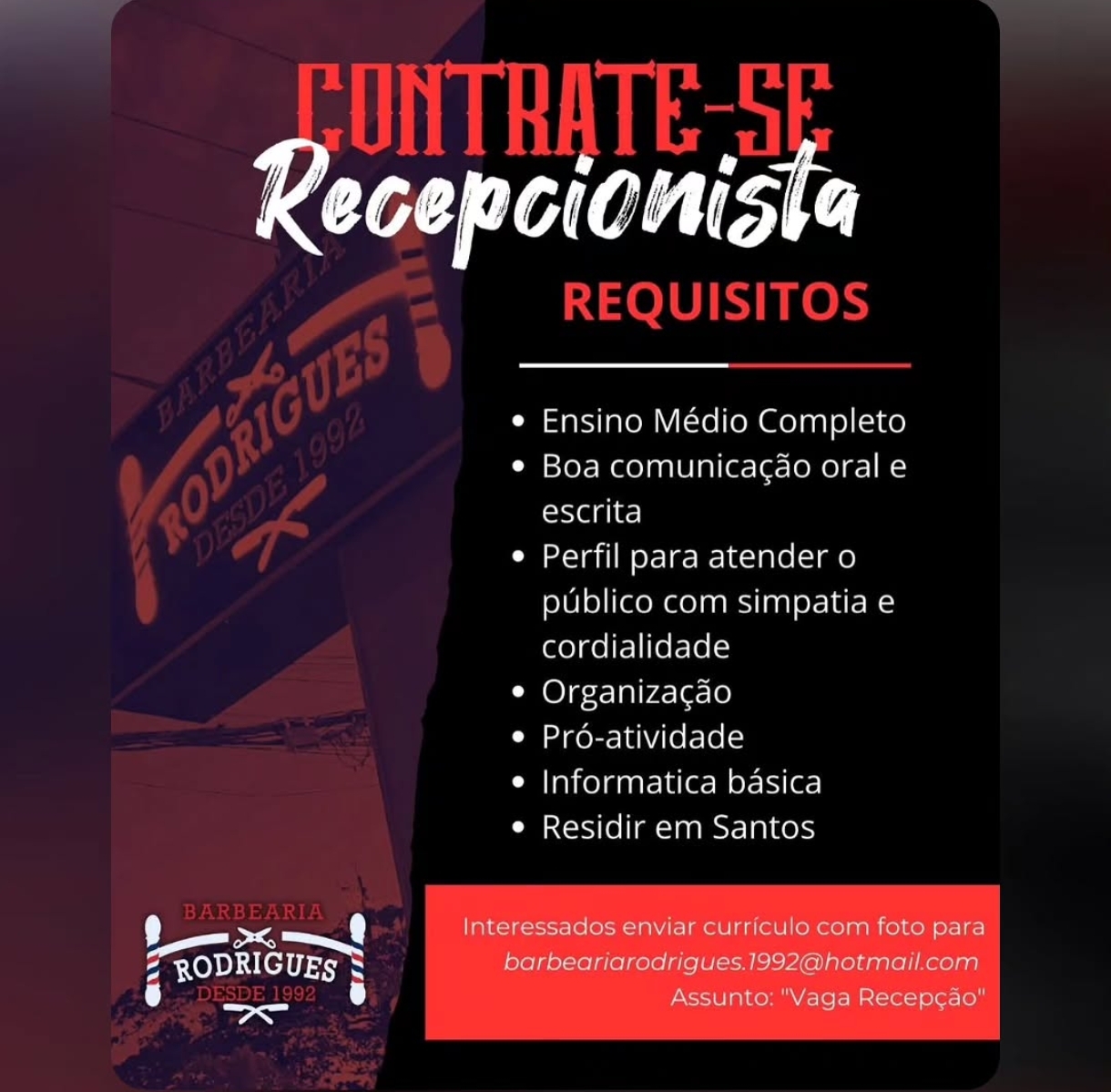 Vagas 24/04/2026 Baixada Santista