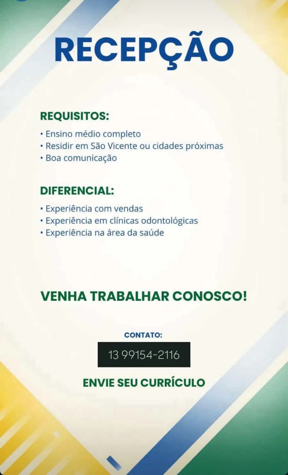 Vagas 24/04/2026 Baixada Santista