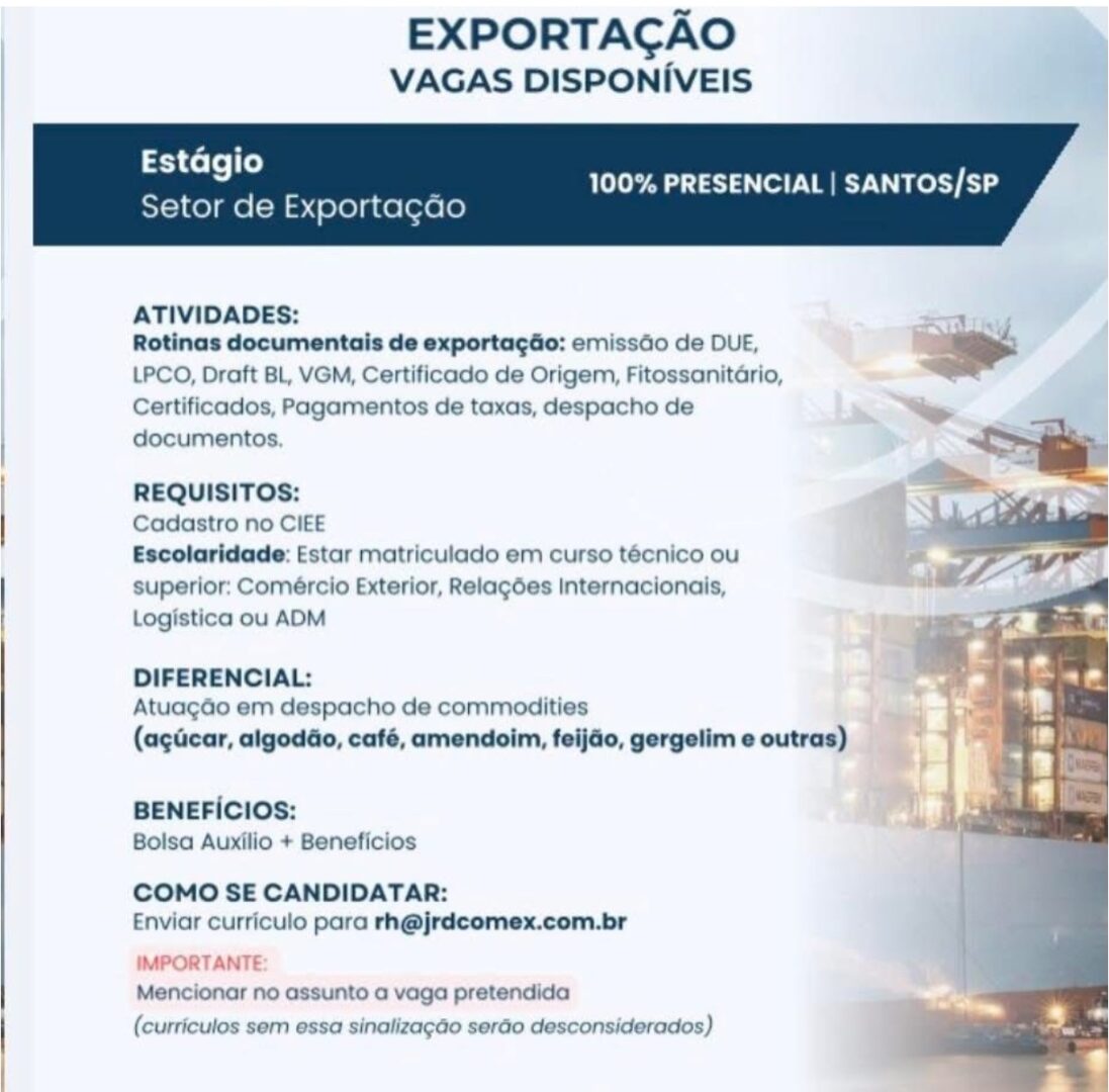 Vagas 24/04/2026 Baixada Santista