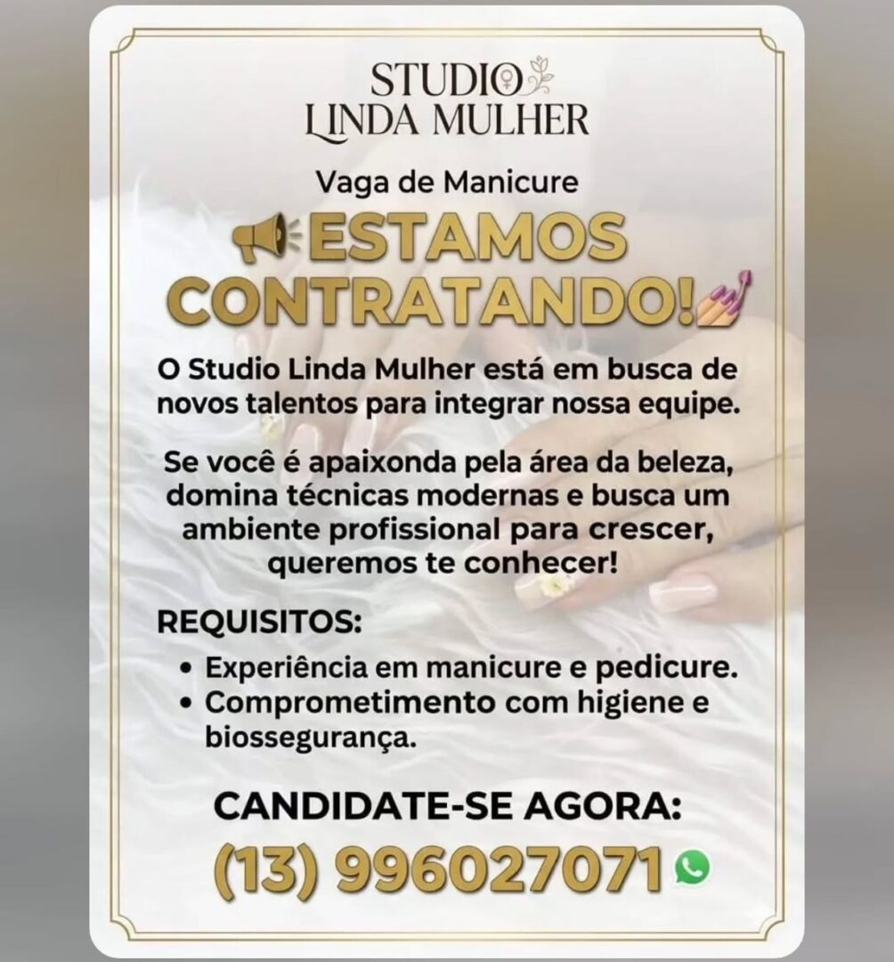 Vagas 25/04/2026 Baixada Santista