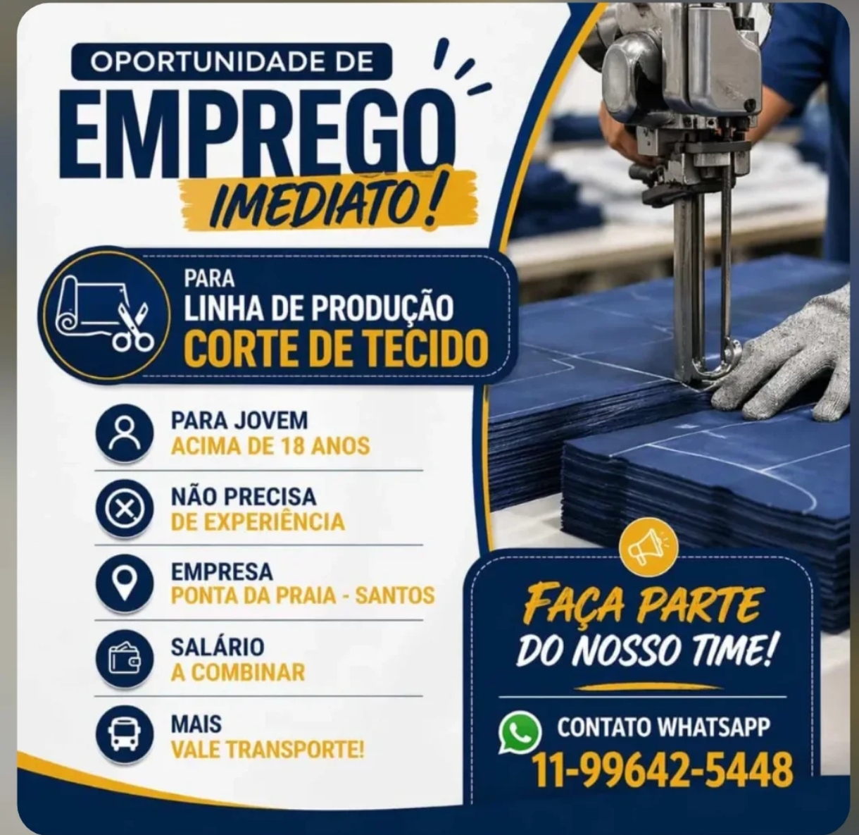 Vagas 25/04/2026 Baixada Santista