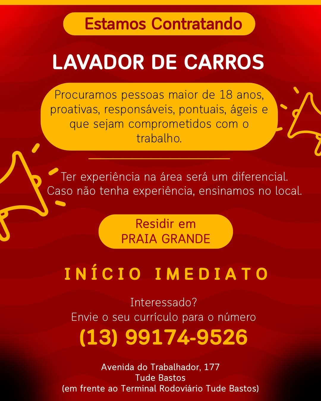 Vagas 26/04/2026 Baixada Santista