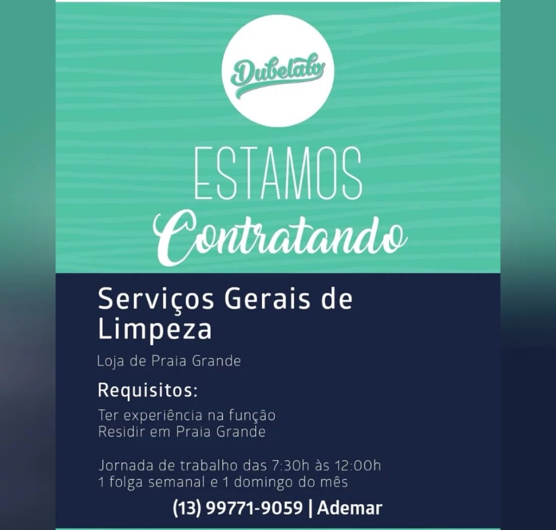 Vagas 26/04/2026 Baixada Santista