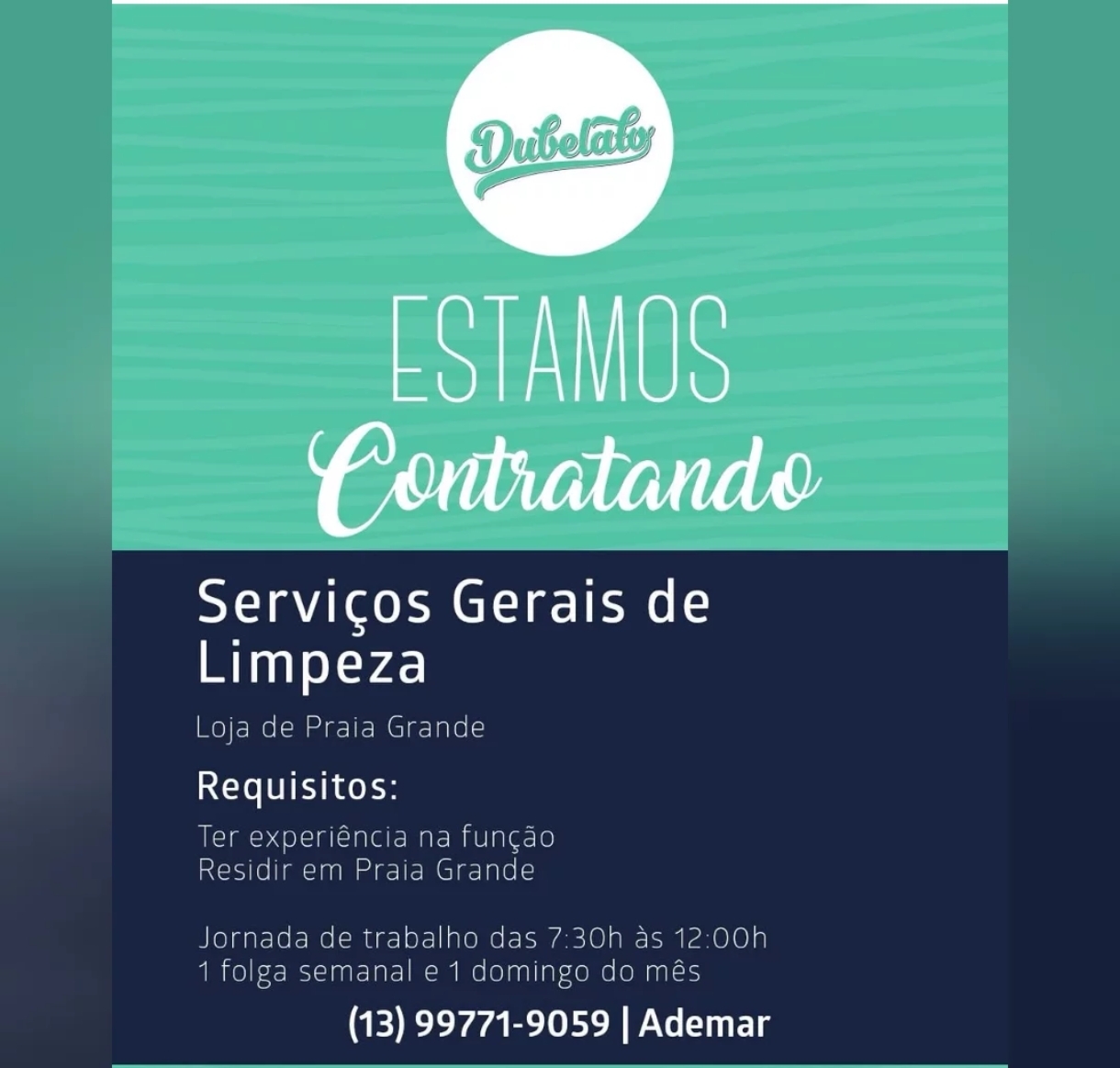 Vagas 26/04/2026 Baixada Santista