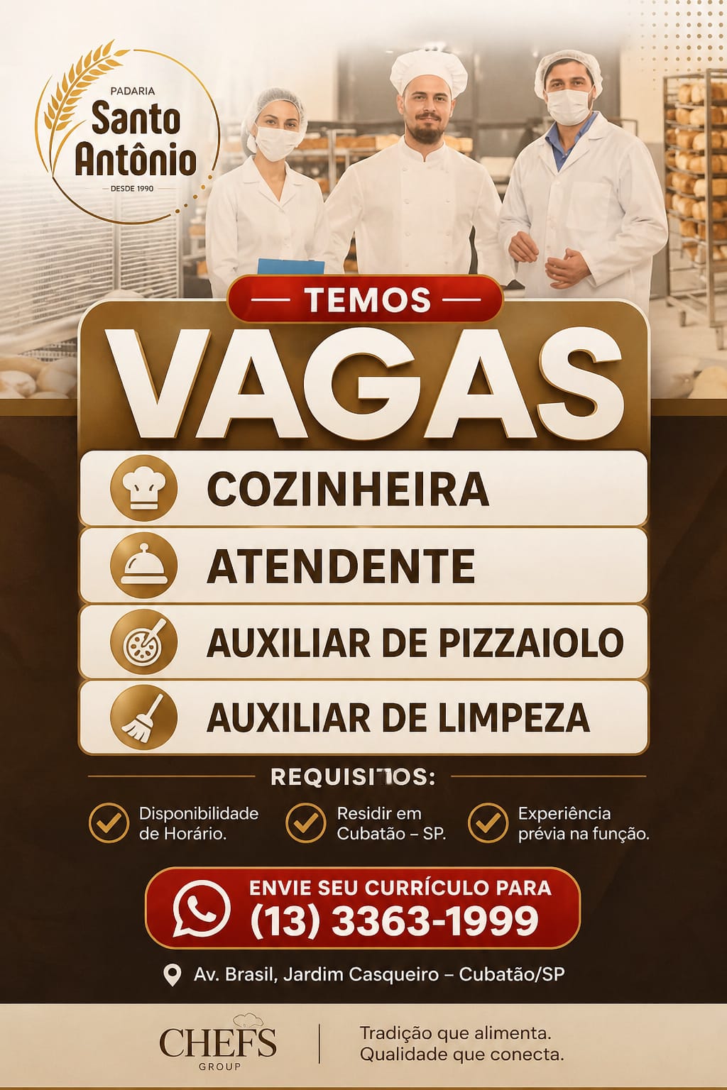 Vagas 26/04/2026 Baixada Santista