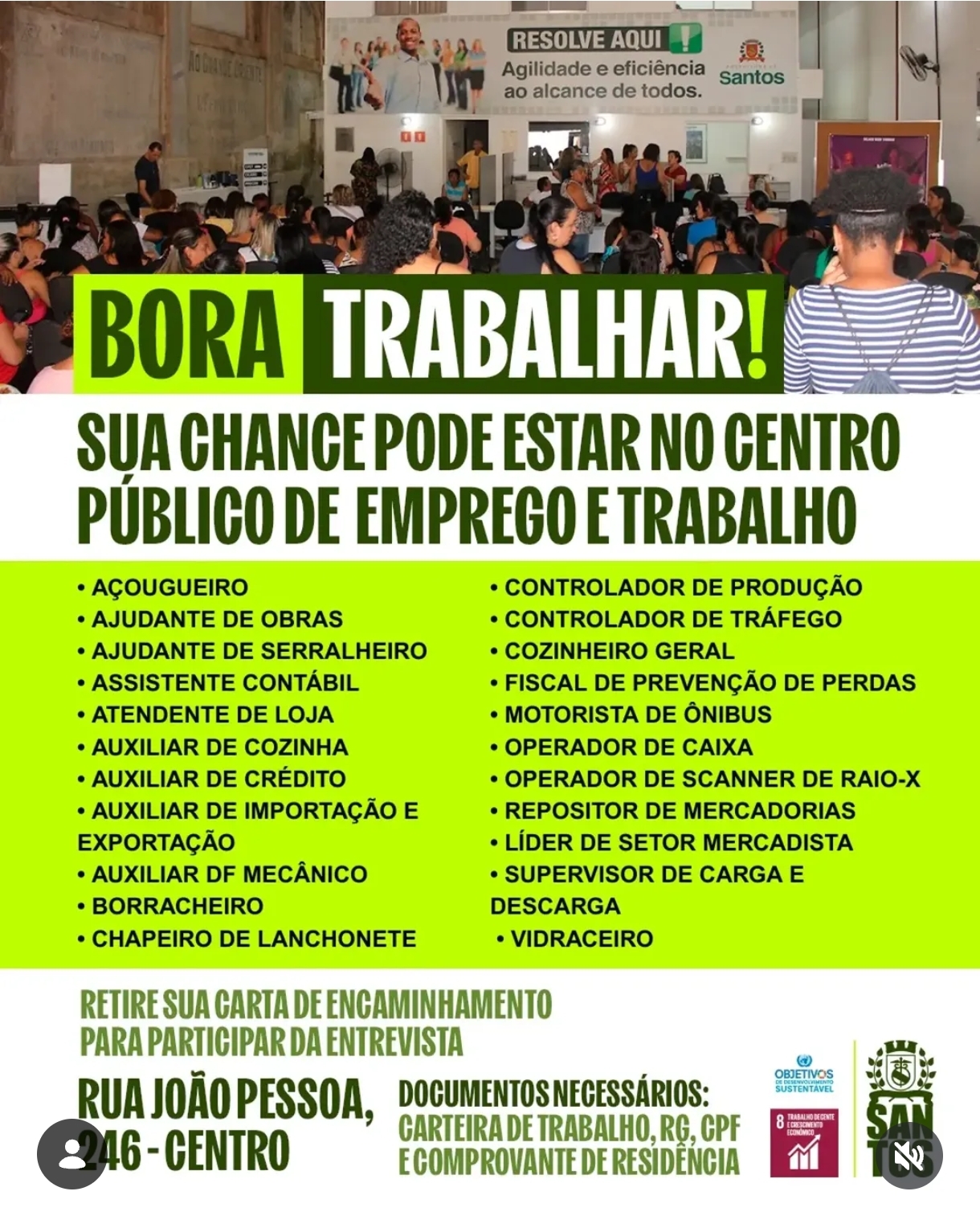 Vagas 27/04/2026 Baixada Santista