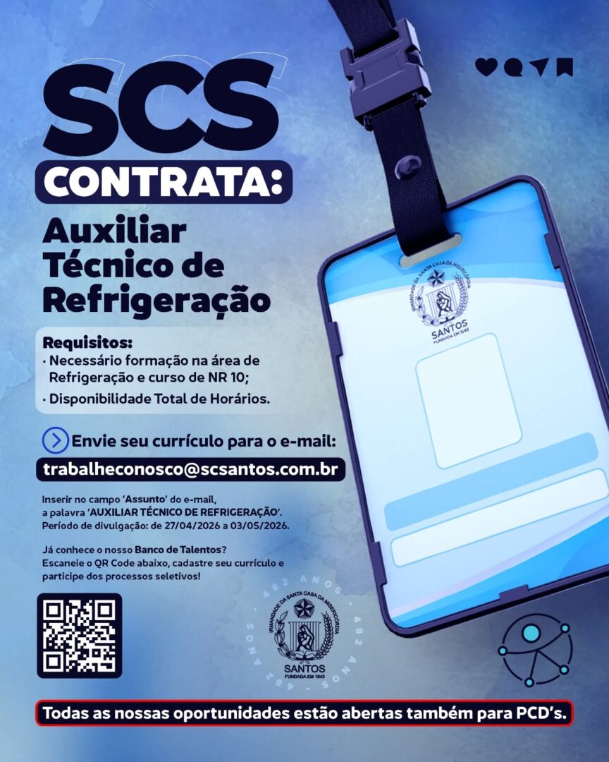 Vagas 27/04/2026 Baixada Santista