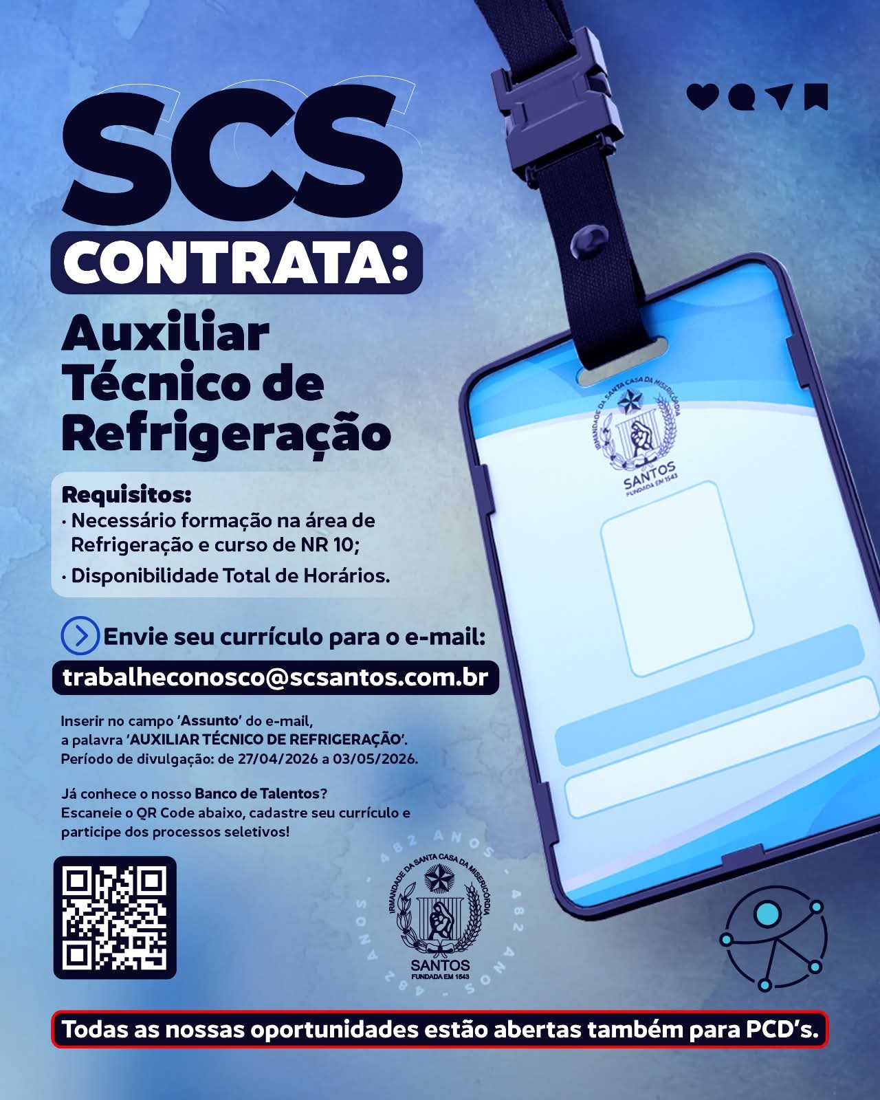 Vagas 27/04/2026 Baixada Santista