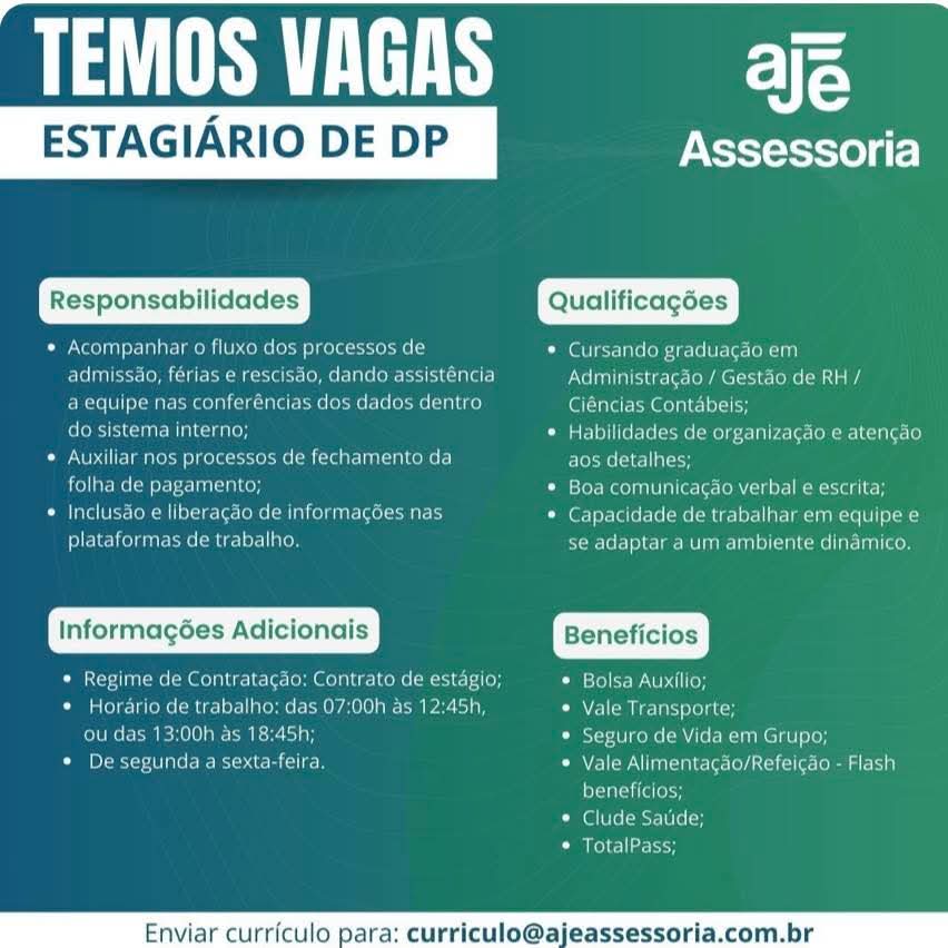 Vagas 27/04/2026 Baixada Santista