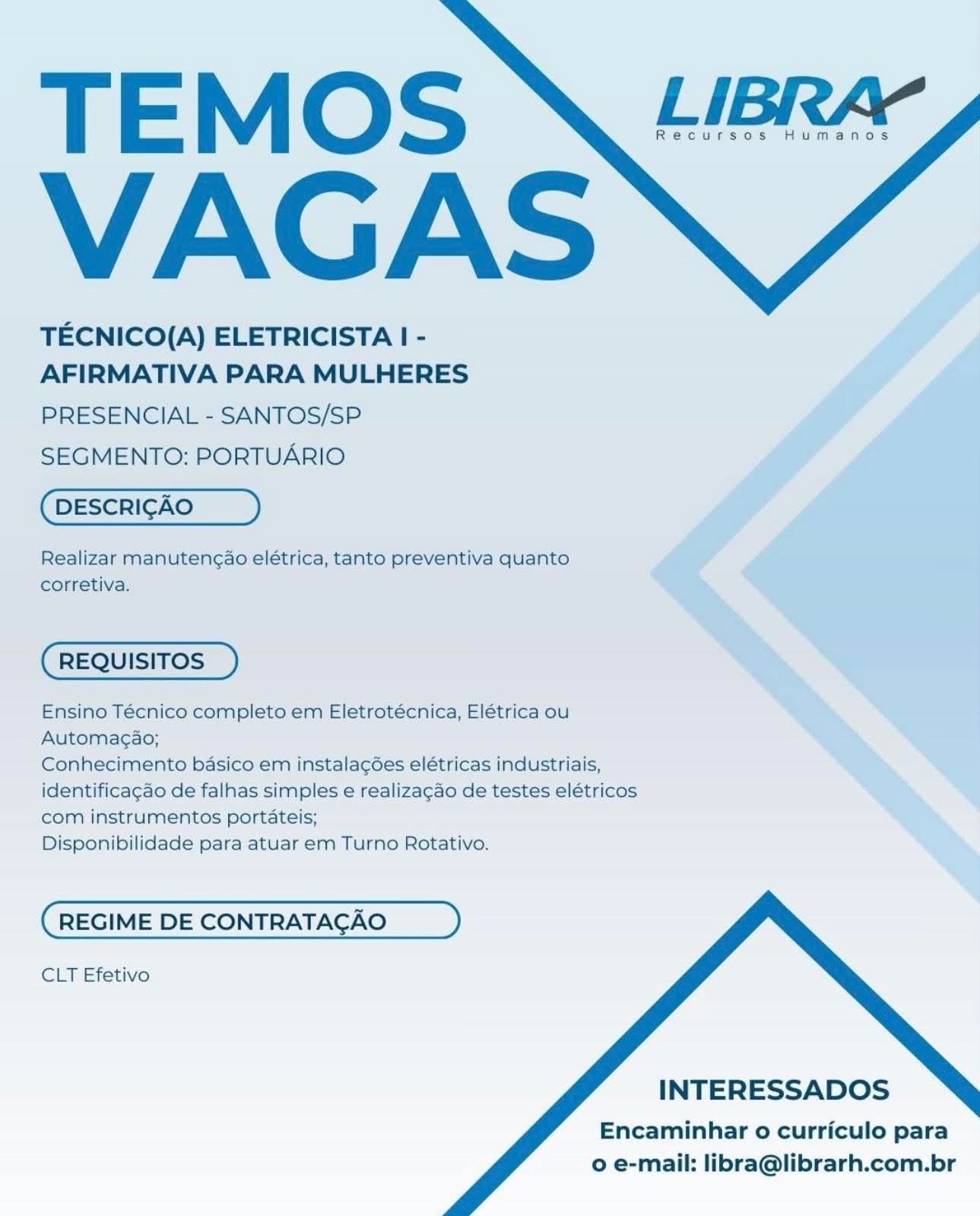 Vagas 27/04/2026 Baixada Santista