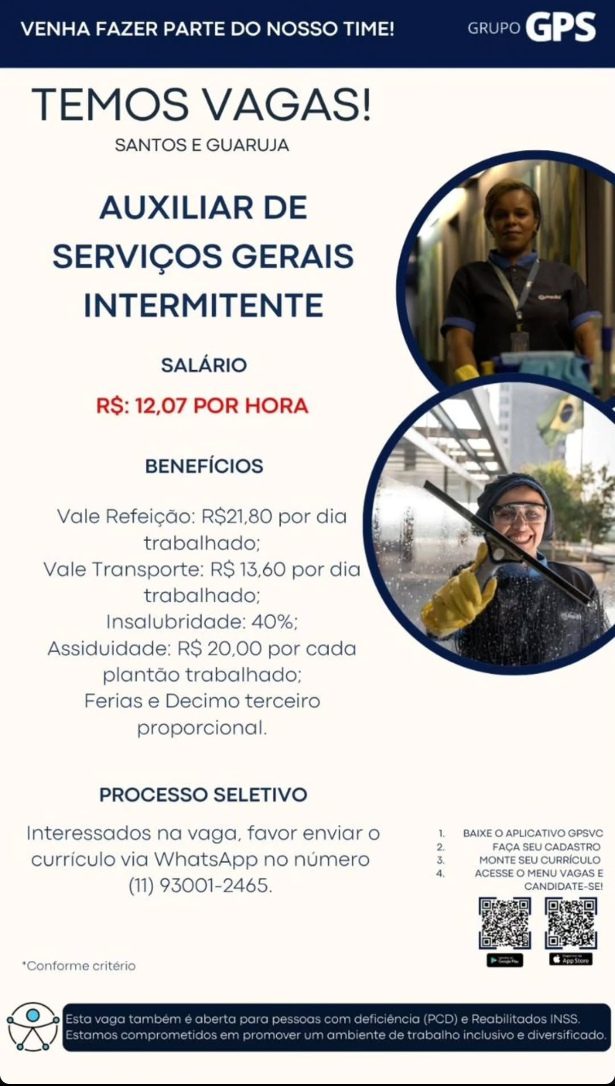 Vagas 27/04/2026 Baixada Santista