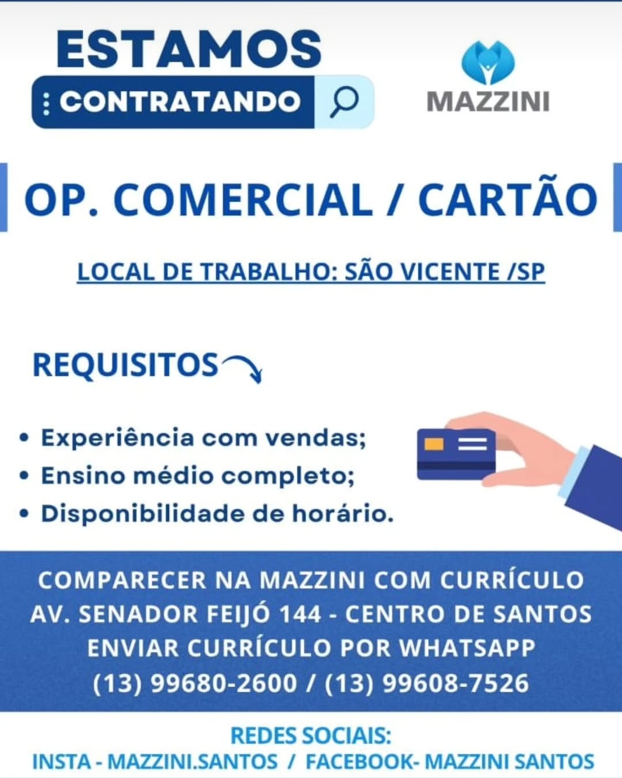 Vagas 27/04/2026 Baixada Santista