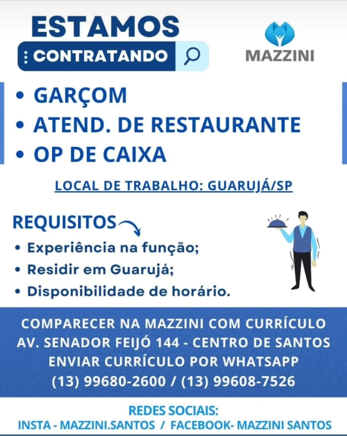 Vagas 27/04/2026 Baixada Santista