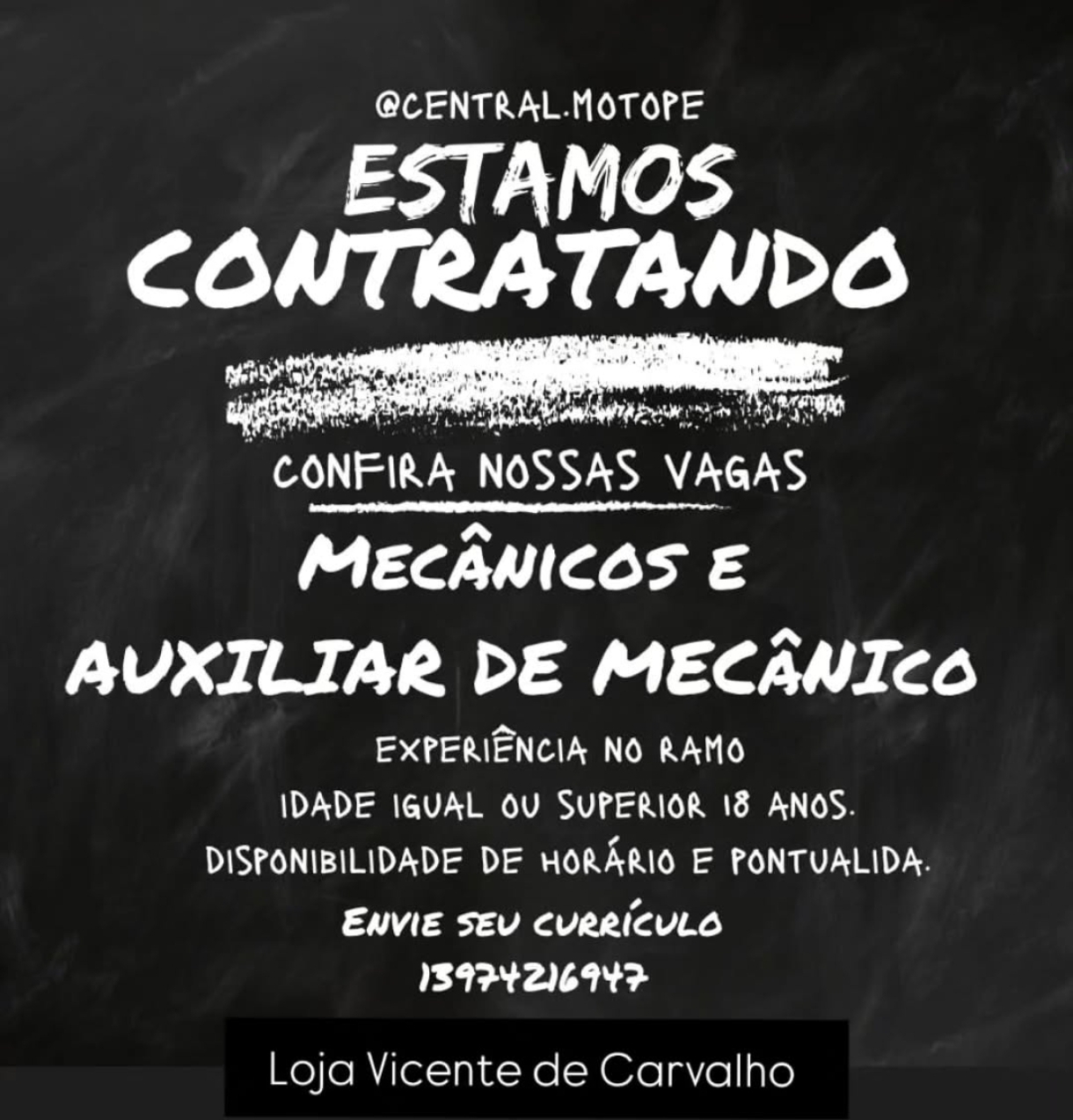 Vagas 27/04/2026 Baixada Santista