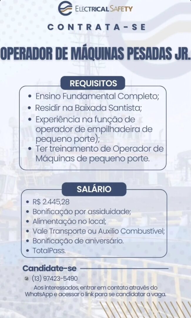 Vagas 27/04/2026 Baixada Santista