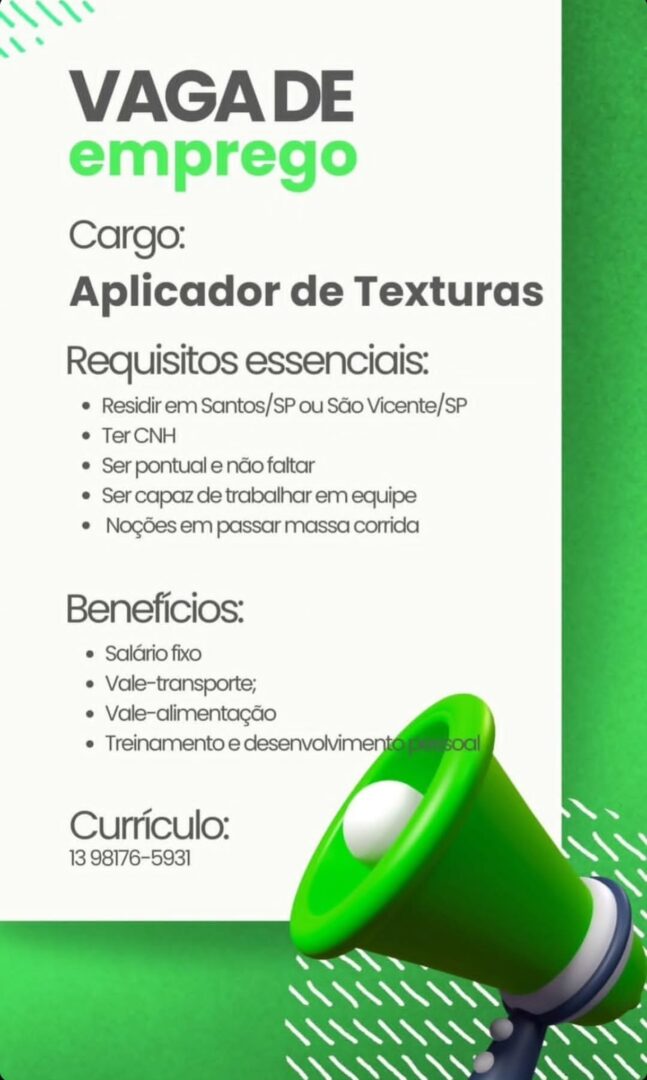 Vagas 27/04/2026 Baixada Santista