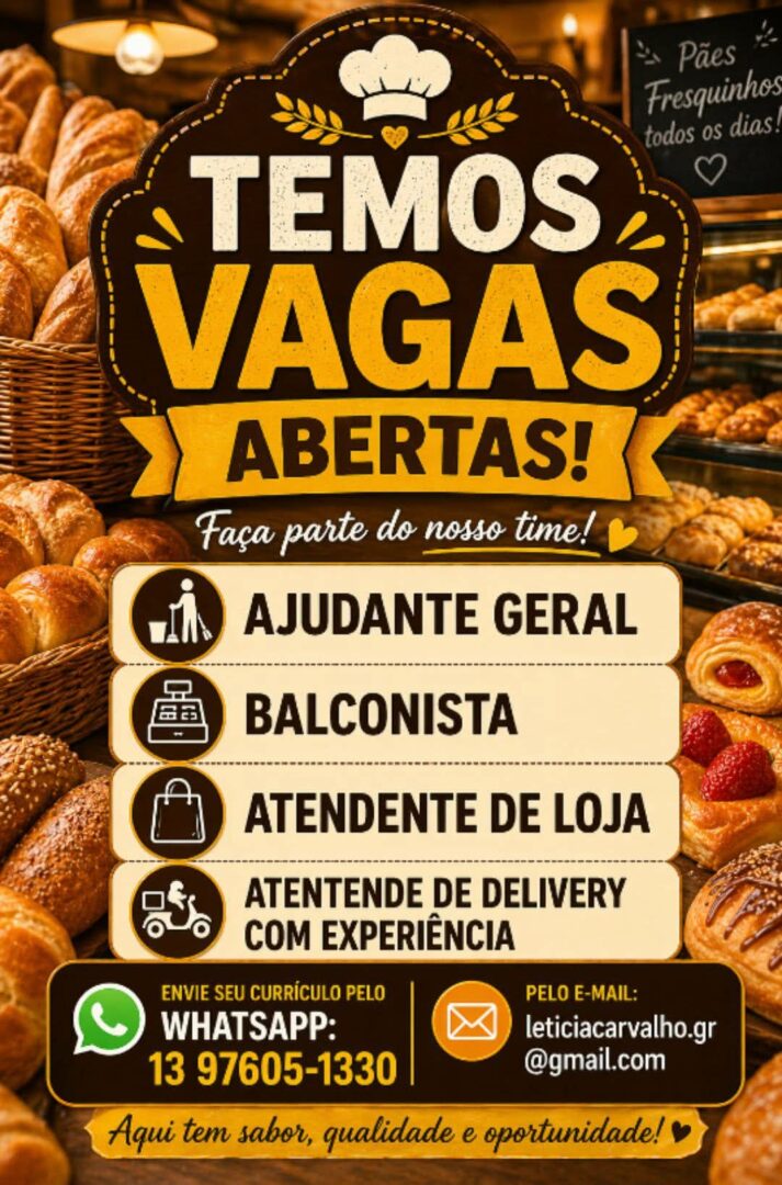 Vagas 28/04/2026 Baixada Santista