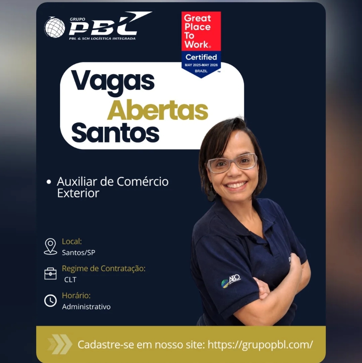 Vagas 28/04/2026 Baixada Santista