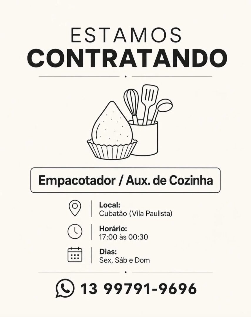 Vagas 28/04/2026 Baixada Santista