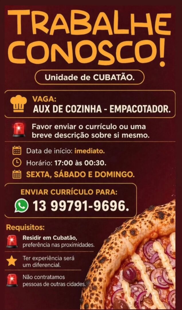 Vagas 28/04/2026 Baixada Santista