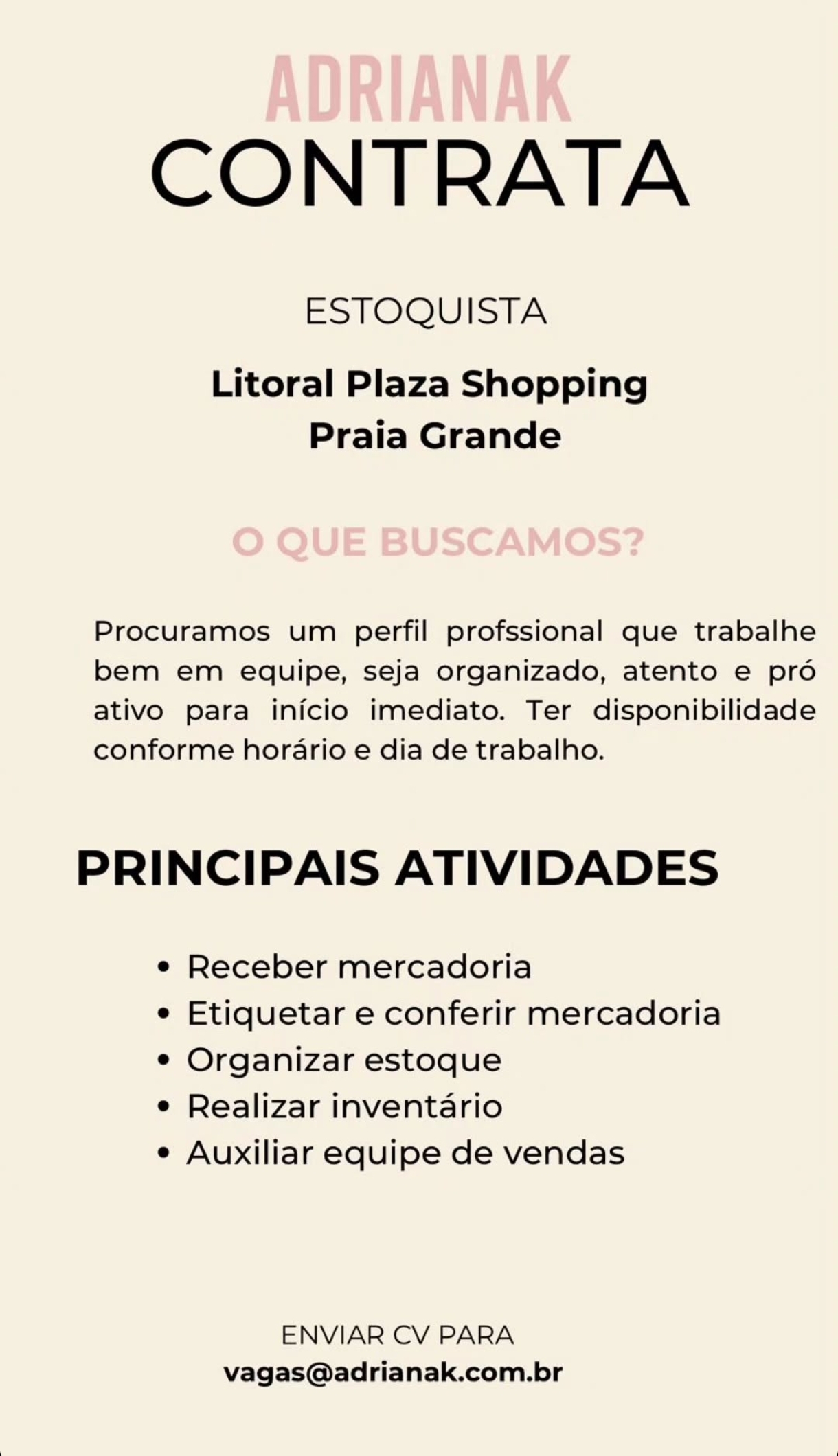 Vagas 28/04/2026 Baixada Santista