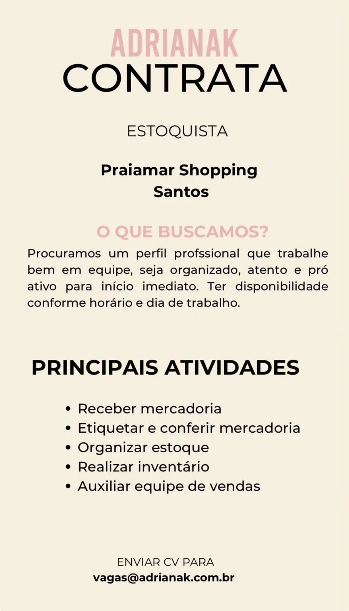 Vagas 28/04/2026 Baixada Santista