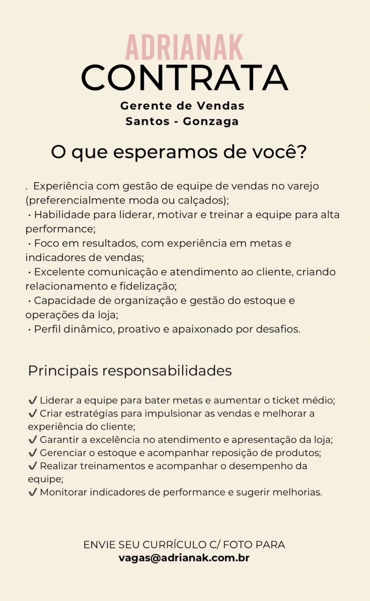 Vagas 28/04/2026 Baixada Santista