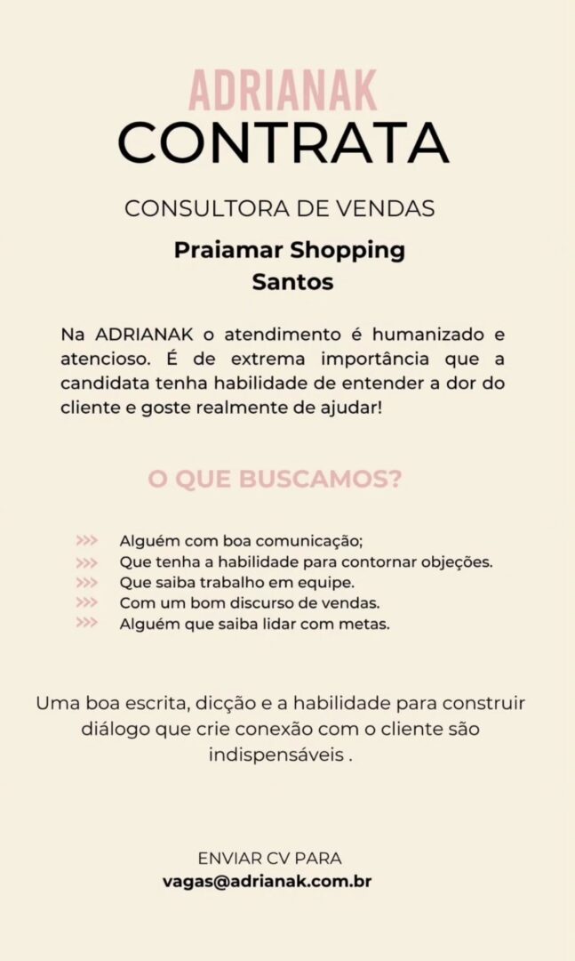 Vagas 28/04/2026 Baixada Santista