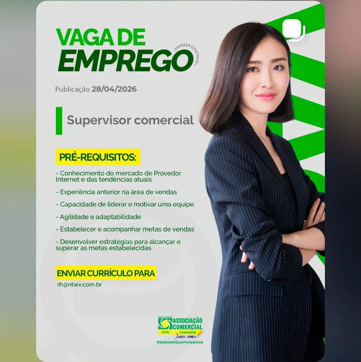 Vagas 28/04/2026 Baixada Santista