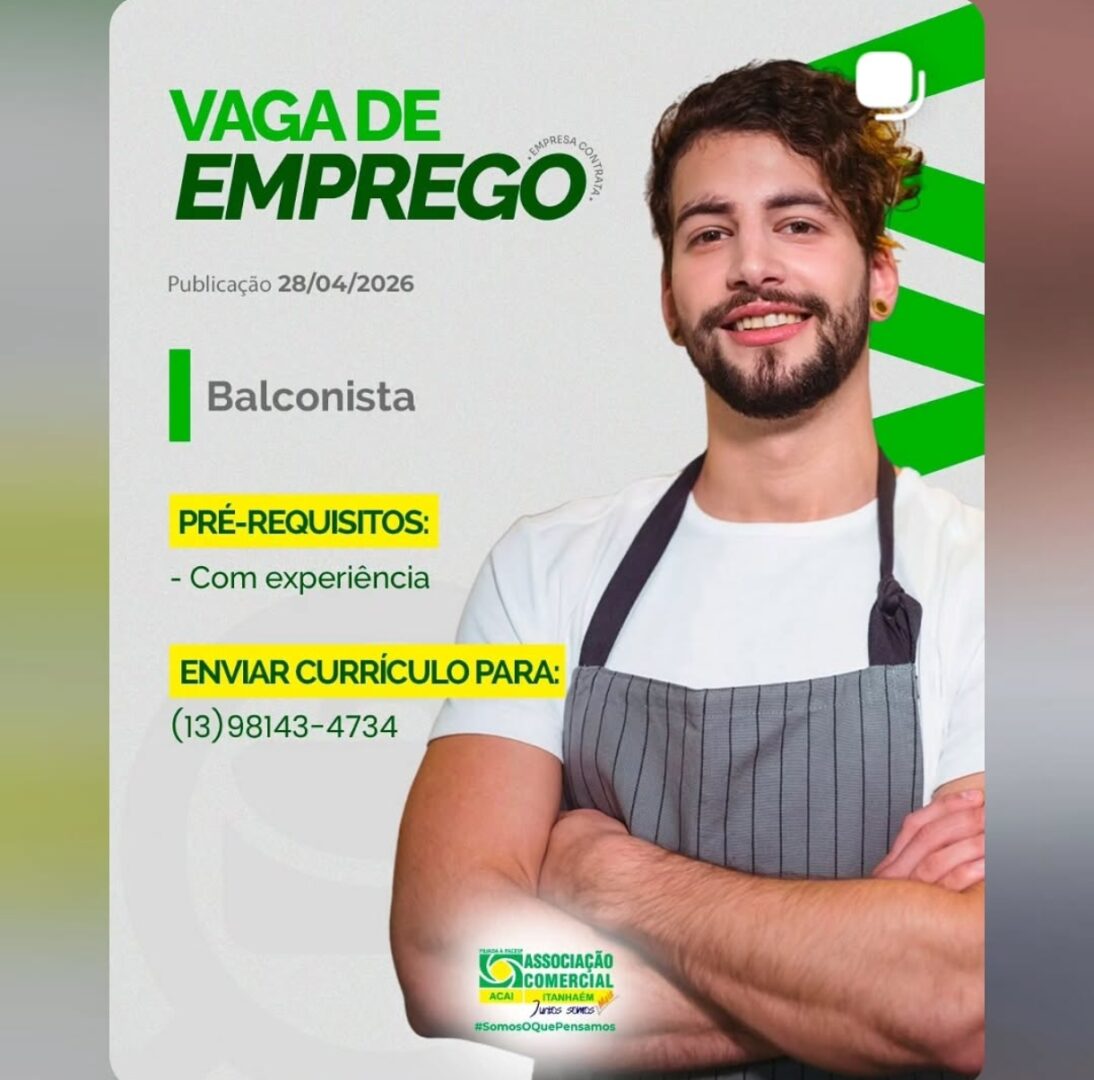 Vagas 28/04/2026 Baixada Santista