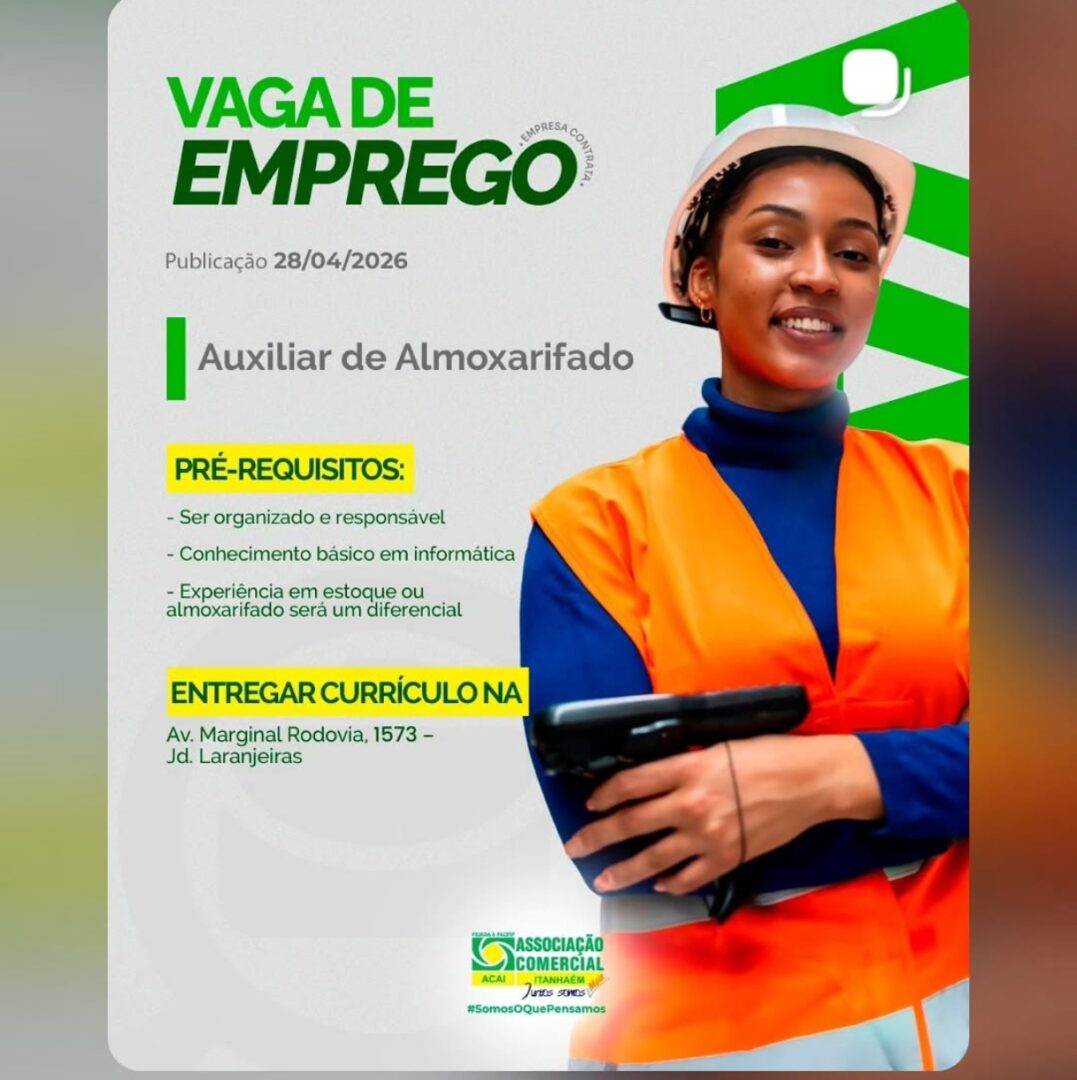 Vagas 28/04/2026 Baixada Santista