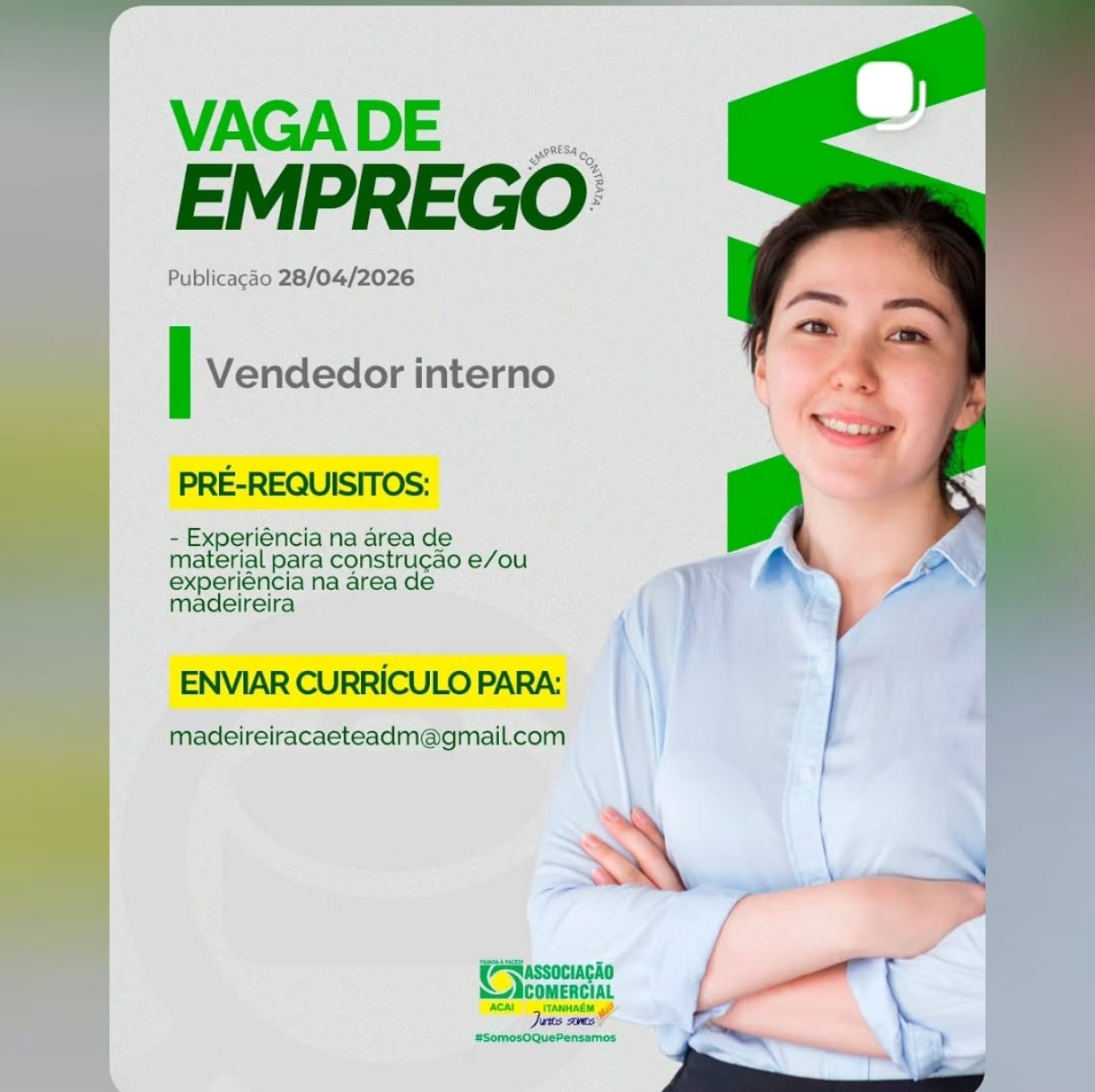 Vagas 28/04/2026 Baixada Santista