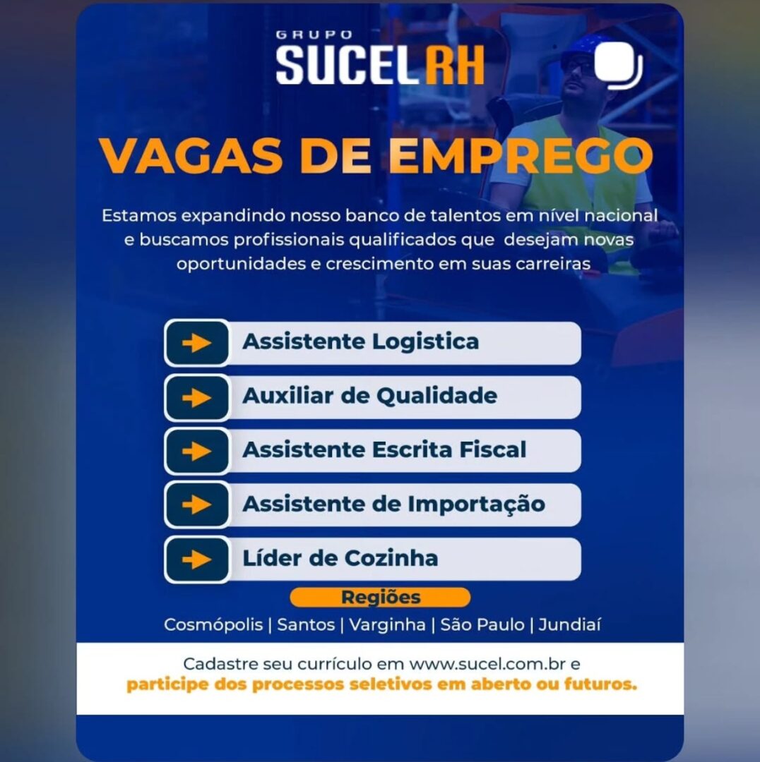 Vagas 28/04/2026 Baixada Santista