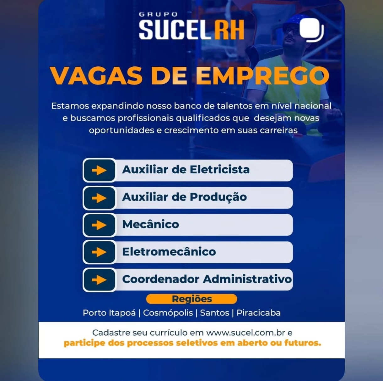 Vagas 28/04/2026 Baixada Santista